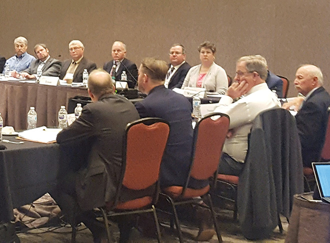 Washington Association of Wheat Growers’ president, Ben Adams (fourth from right) and vice president, Marci Green (third from right), were part of the group that traveled to Charleston, S.C., to participate in the National Association of Wheat Growers’ Fall Conference.