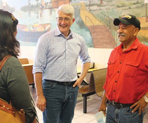 Challenger Bill Bryant (center) is a former King County port commissioner. Photo courtesy of the Bill Bryant Campaign.