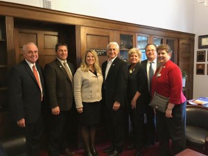The group meets with Rep. Dave Reichert (center).